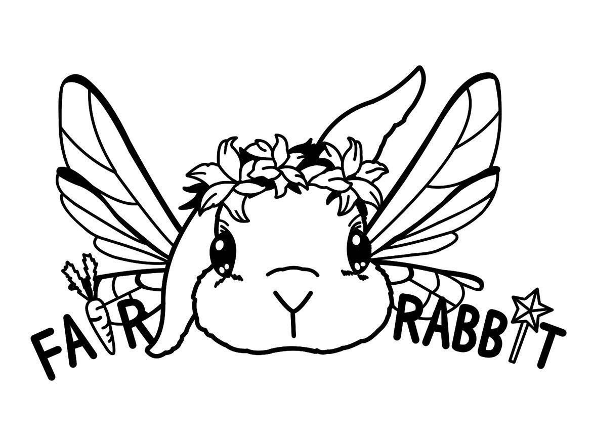 FAIRY RABBITステッカー 白